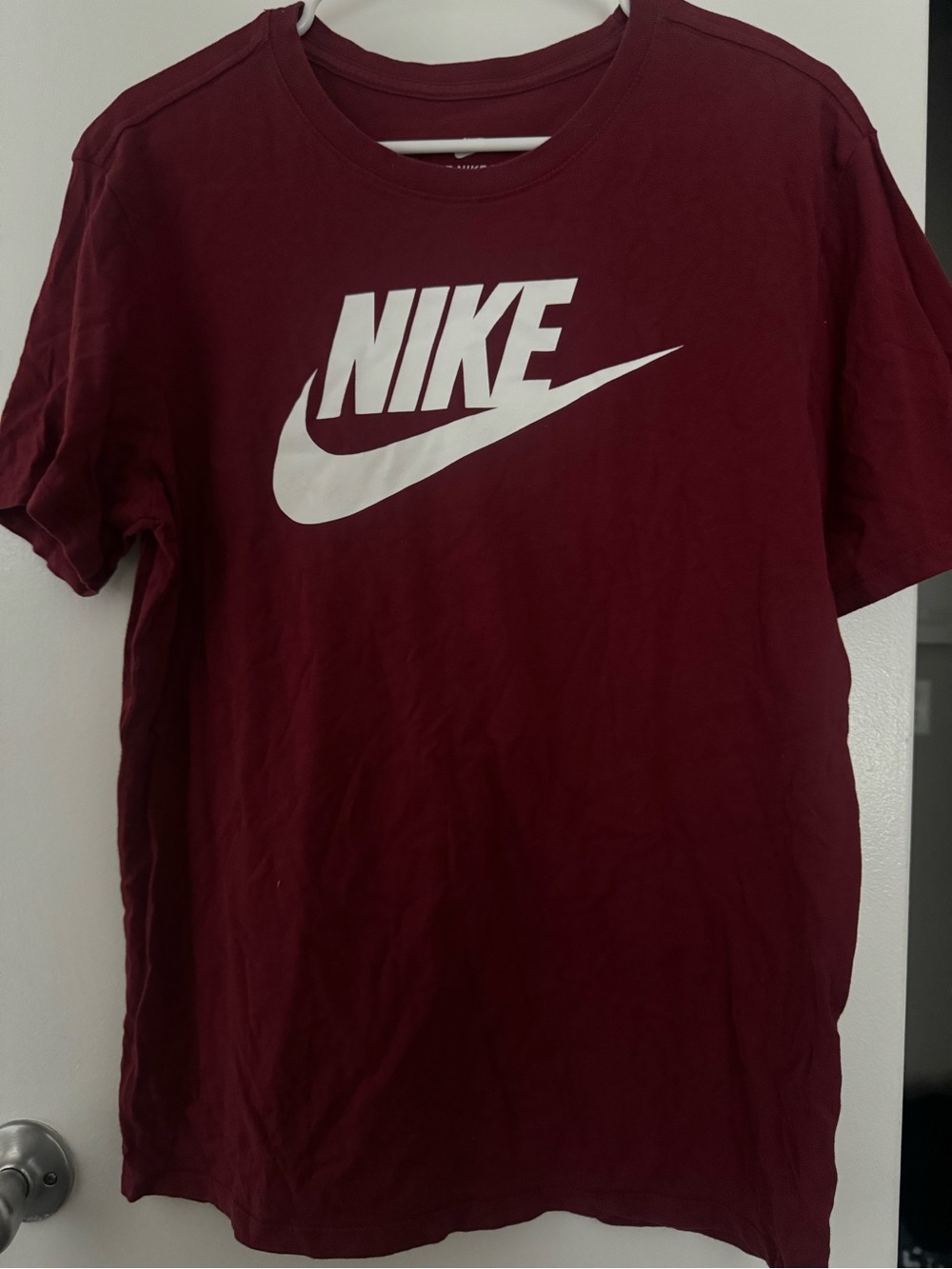 Nike Maroon Short-Sleeve Logo Tee